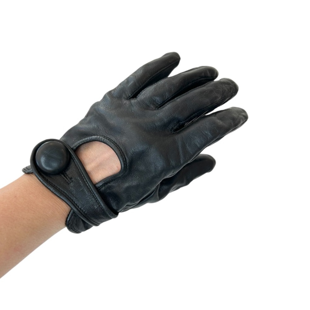 AXESSIMO Leather Driving Gloves in Black
